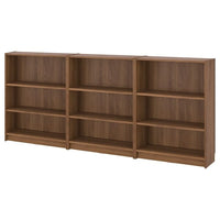 BILLY bookcase combination, brown walnut effect, 240x28x106 cm