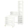 BILLY bookcase comb w foldable table, white, 120x202 cm