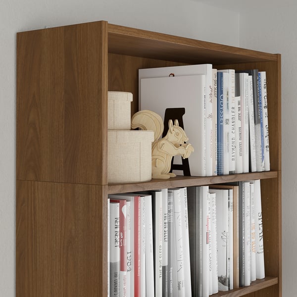 BILLY height extension unit, brown walnut effect, 80x28x35 cm