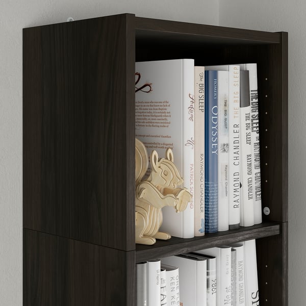BILLY height extension unit, dark brown oak effect, 40x28x35 cm