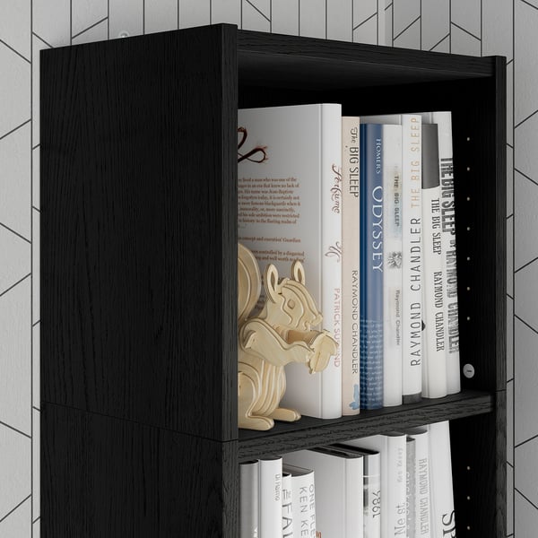 BILLY height extension unit, black oak effect, 40x28x35 cm