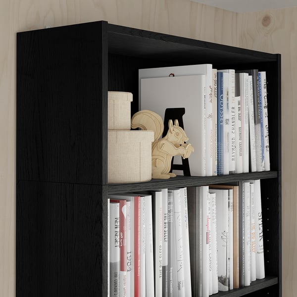 BILLY - BILLY Height extension unit, black oak effect, 80x28x35 cm