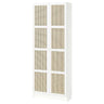 BILLY / HÖGADAL bookcase with doors, white, 80x30x202 cm