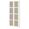 BILLY / HÖGADAL bookcase with doors, white, 80x30x202 cm