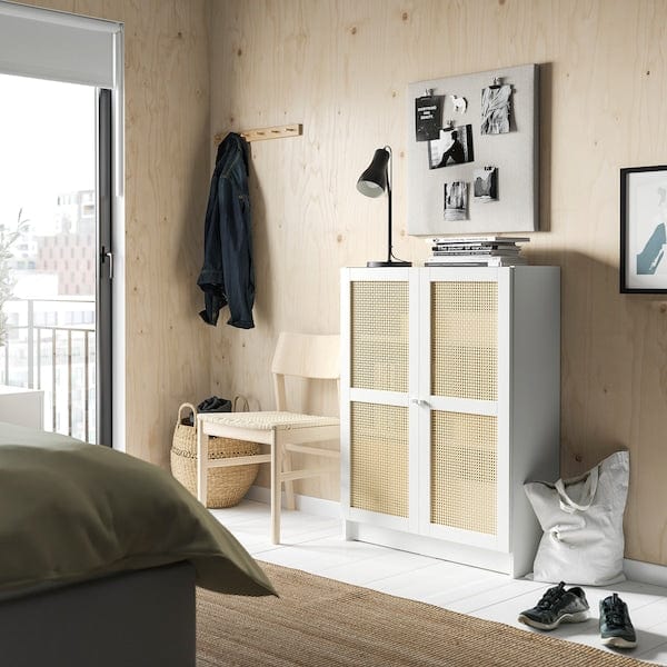 Ikea BILLY / HÖGADAL - Bookcase with doors, white, 80x30x106 cm