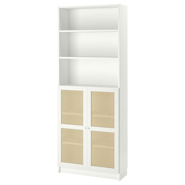 Ikea BILLY / HÖGADAL - Bookcase with doors, white, 80x30x202 cm