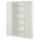BILLY / HÖGBO bookcase combination w glass doors, white, 160x202 cm