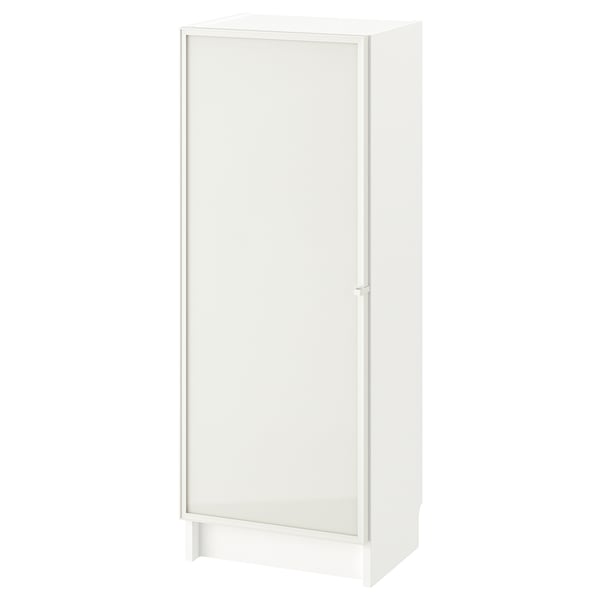 BILLY / HÖGBO bookcase combination w glass doors, white, 40x30x106 cm