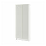 BILLY / HÖGBO bookcase with glass doors, white, 80x30x202 cm
