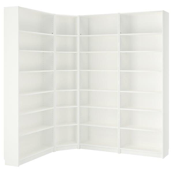 BILLY bookcase, white, 215/135x28x237 cm