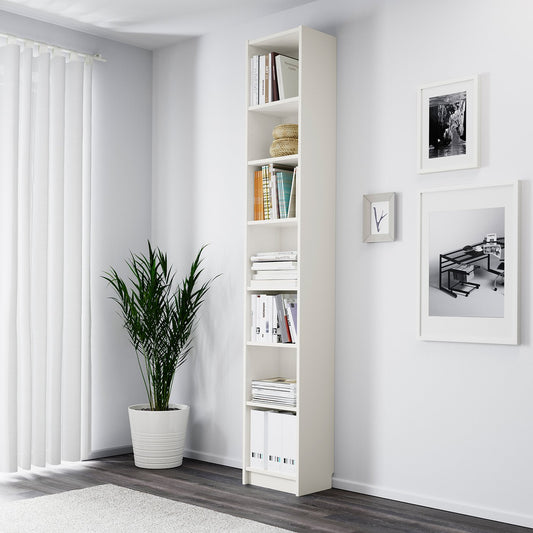 BILLY bookcase, white, 40x28x237 cm
