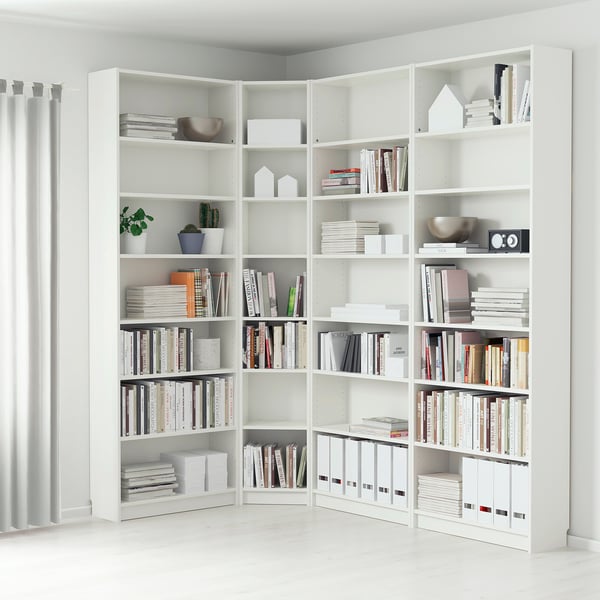 BILLY bookcase, white, 215/135x28x237 cm
