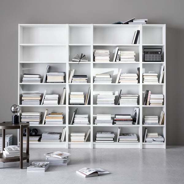 BILLY bookcase, white, 80x28x202 cm