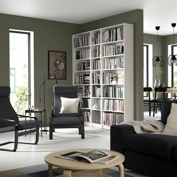 Ikea BILLY - Bookcase, white, 200x28x237 cm