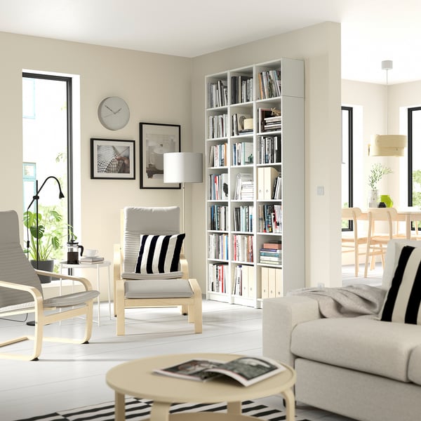 BILLY bookcase, white, 120x28x237 cm
