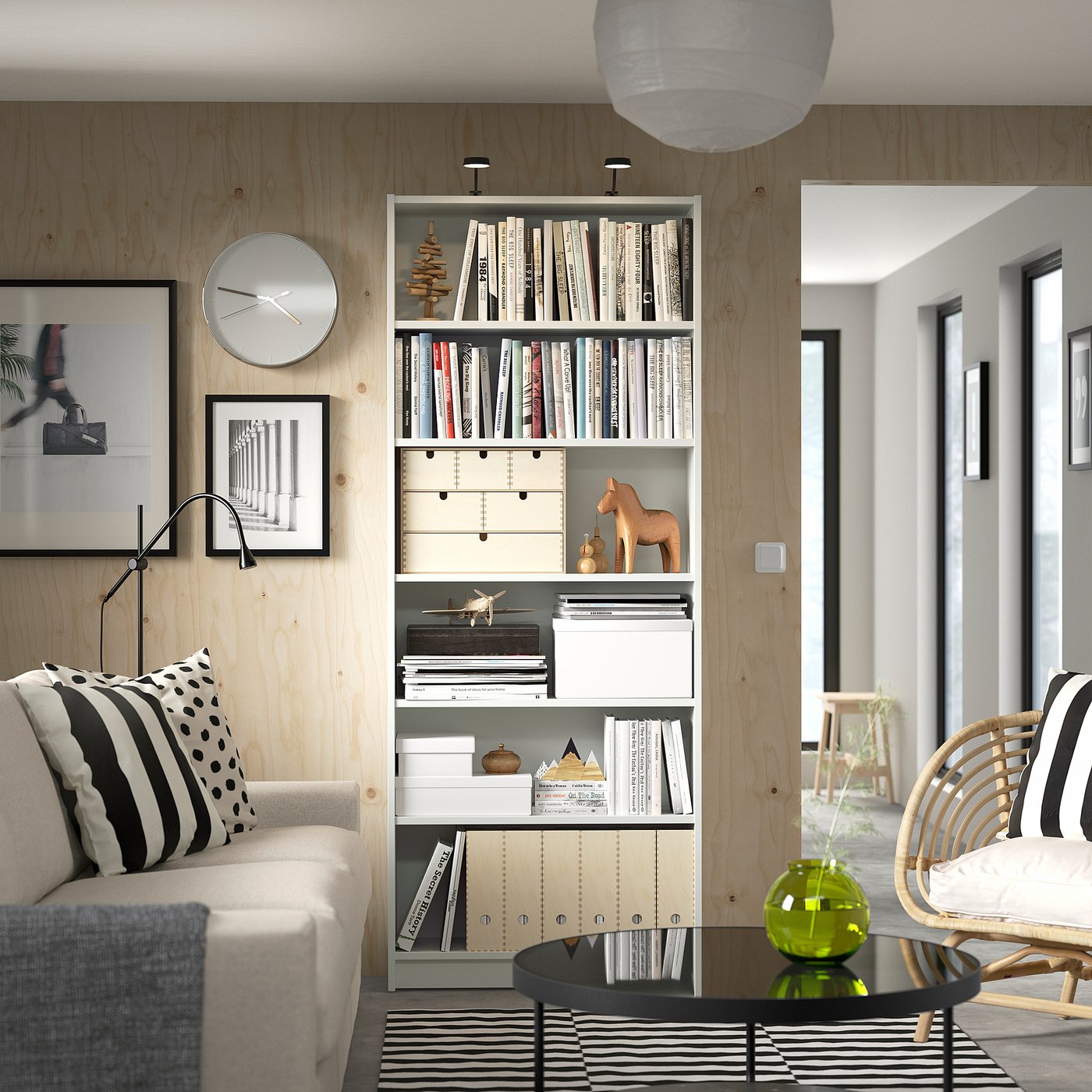 BILLY bookcase, white, 80x28x202 cm