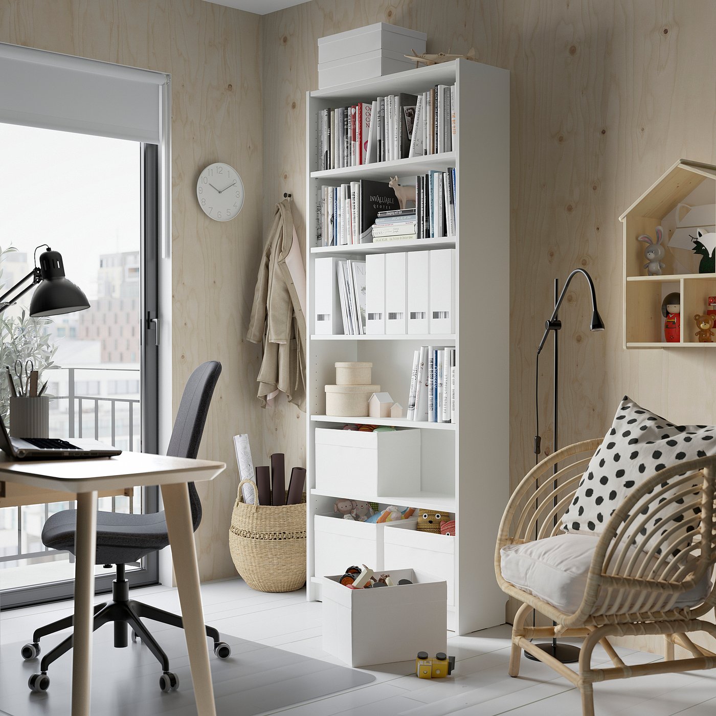 BILLY bookcase, white, 80x28x202 cm