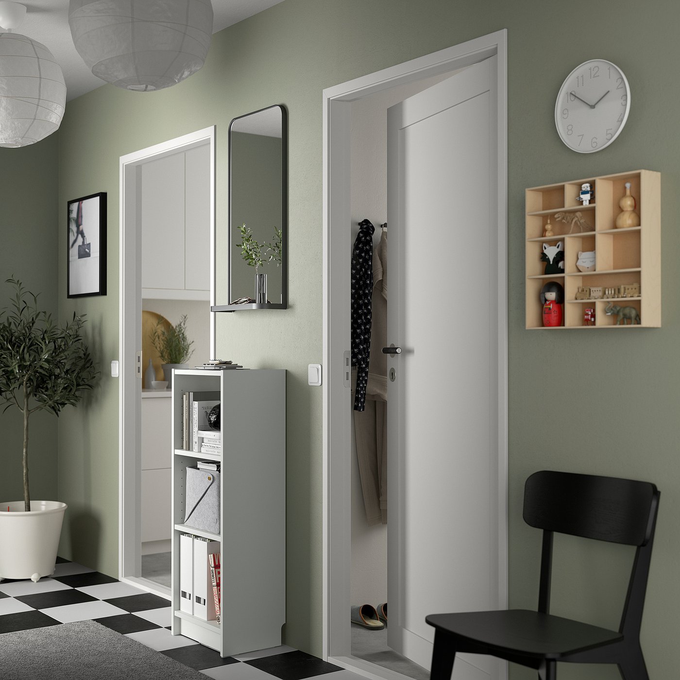BILLY bookcase, white, 40x28x106 cm