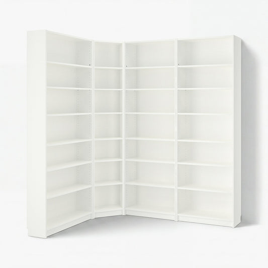 BILLY bookcase, white, 215/135x28x237 cm