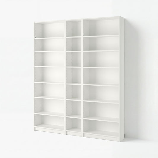BILLY bookcase, white, 200x28x237 cm
