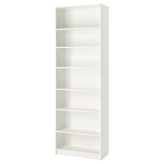 BILLY bookcase with height extension unit, white, 80x28x237 cm