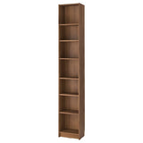 BILLY bookcase with height extension unit, brown walnut effect, 40x28x237 cm