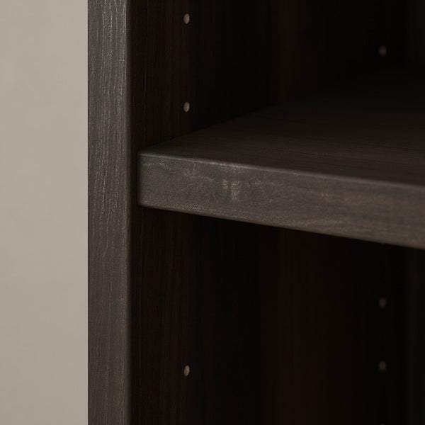 BILLY - Bookcase with top element, dark brown oak effect,40x28x237 cm