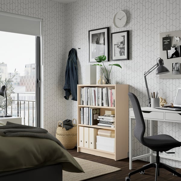 BILLY bookcase, birch effect, 80x28x106 cm