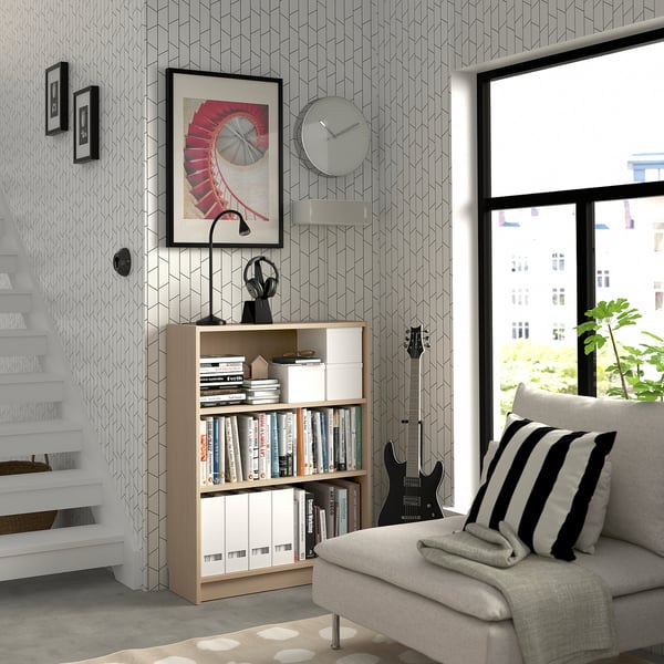 BILLY bookcase, birch effect, 80x28x106 cm