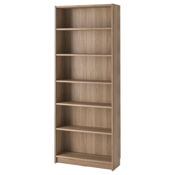 BILLY bookcase, oak effect, 80x28x202 cm
