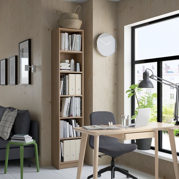 BILLY bookcase, oak effect, 40x28x202 cm