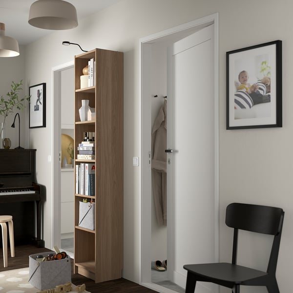 BILLY bookcase, oak effect, 40x28x202 cm