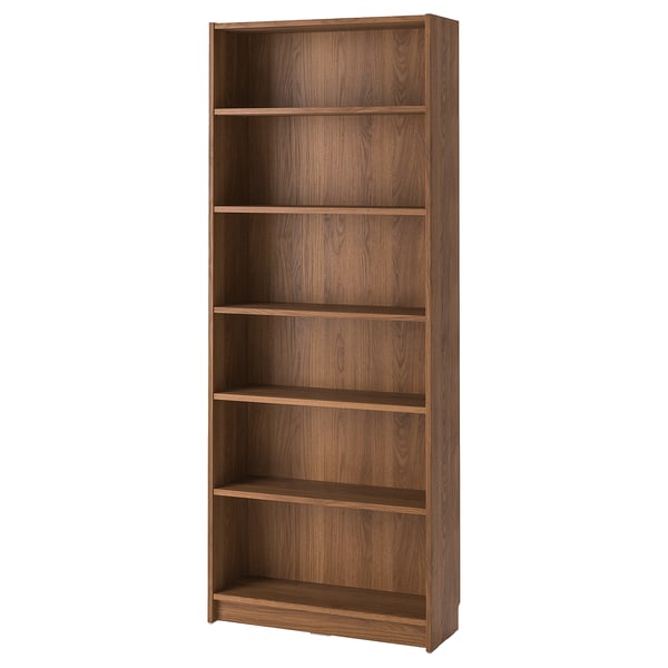 BILLY bookcase, brown walnut effect, 80x28x202 cm