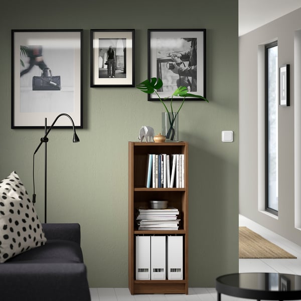 BILLY bookcase, brown walnut effect, 40x28x106 cm