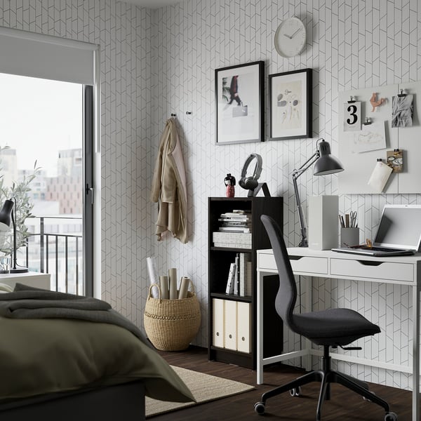 BILLY bookcase, dark brown oak effect, 40x28x106 cm