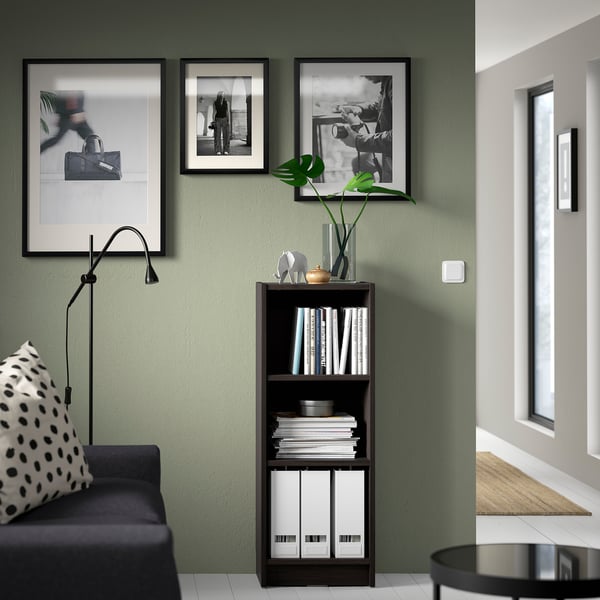 BILLY bookcase, dark brown oak effect, 40x28x106 cm