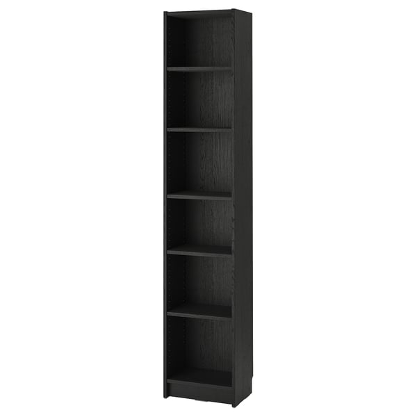 BILLY - BILLY Bookcase, black oak effect, 40x28x202 cm