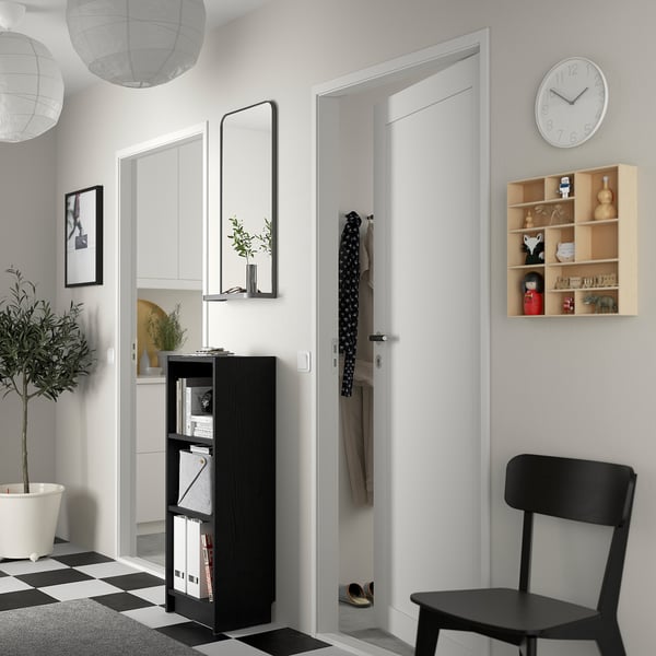 BILLY bookcase, black oak effect, 40x28x106 cm