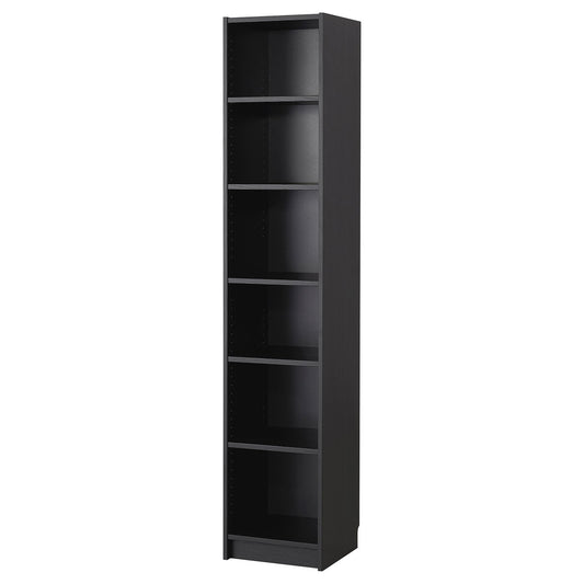 BILLY bookcase, black oak effect, 40x202x39 cm