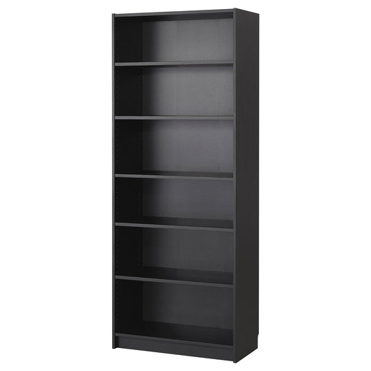 BILLY bookcase, black oak effect, 80x202x39 cm