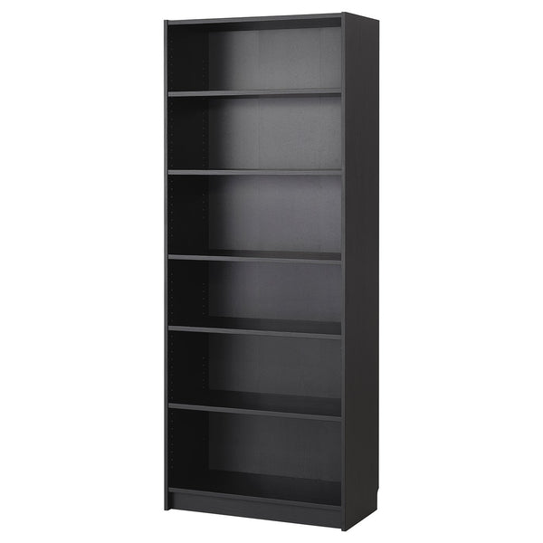 BILLY bookcase, black oak effect, 80x202x39 cm