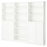 BILLY / OXBERG bookcase combination with doors, white, 240x30x202 cm