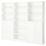 BILLY / OXBERG bookcase combination with doors, white, 240x30x202 cm