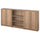 BILLY / OXBERG - BILLY / OXBERG Bookcase combination with doors, oak effect, 240x30x106 cm