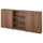 BILLY / OXBERG - BILLY / OXBERG Bookcase combination with doors, brown walnut effect, 240x30x106 cm