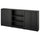 BILLY / OXBERG - BILLY / OXBERG Bookcase combination with doors, black oak effect, 240x30x106 cm