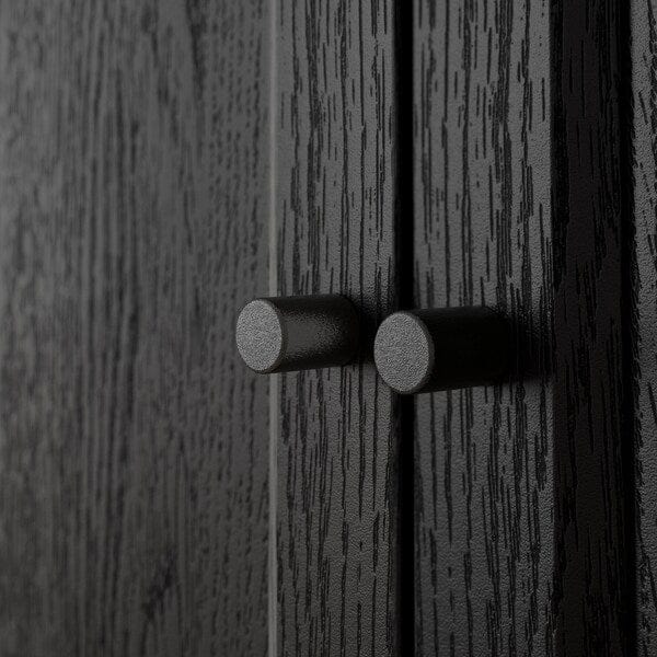 Ikea BILLY / OXBERG - Bookcase combination with doors, black oak effect, 240x30x106 cm