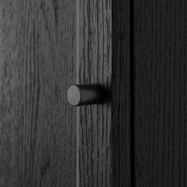 BILLY / OXBERG - BILLY / OXBERG Bookcase combination with doors, black oak effect, 160x106 cm