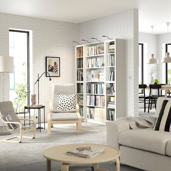 Ikea BILLY / OXBERG - Bookcase combination w glass doors, white, 160x202 cm