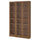 BILLY / OXBERG - BILLY / OXBERG Bookcase combination w glass doors, brown walnut effect/clear glass, 120x30x202 cm